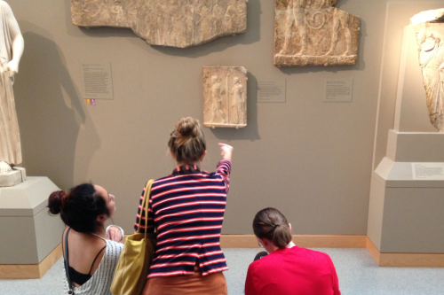 CANES students studying ancient art in the Walters Art Museum, Baltimore